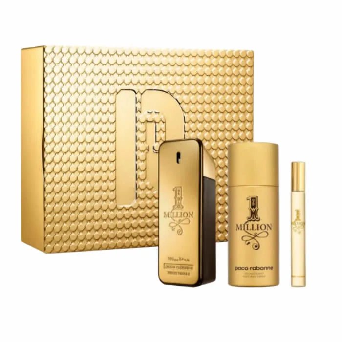 Paco Rabanne 1 Million Eau De Toilette Vaporisateur 100ml Coffret 3 Produits - Afanaya
